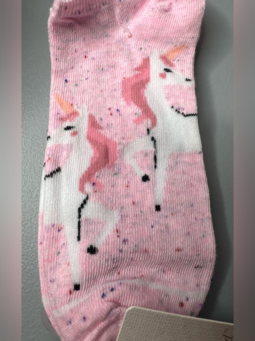 kathy ireland women’s unicorn Pink Low-Cut No-Show Socks - Pack of 2 neutral - Picture 2 of 3